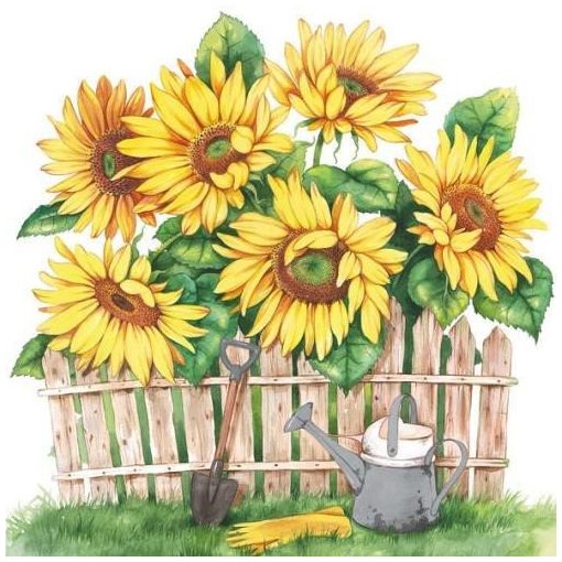 Garden of Sunflowers papírszalvéta 33x33cm,20db-os