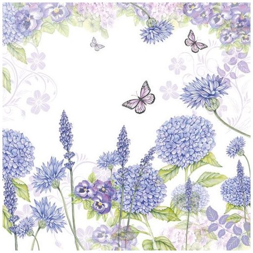 Purple Wildflowers papírszalvéta 33x33cm,20db-os