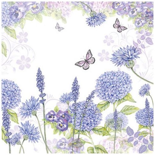 Purple Wildflowers papírszalvéta 25x25cm,,20db-os