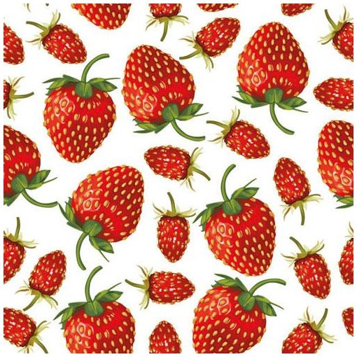 Strawberries papírszalvéta 33x33cm,20db-os