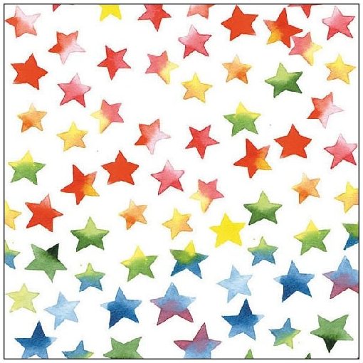 Colourful Stars mix papírszalvéta 33x33cm, 20db-os