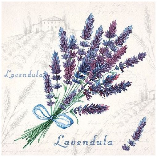 Lavendula papírszalvéta 33x33cm, 20db-os