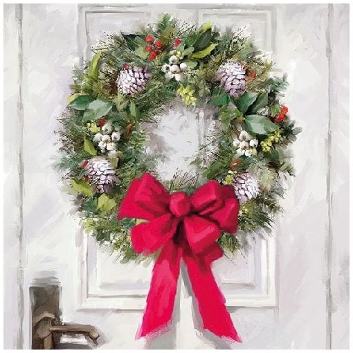 White Wreath papírszalvéta 33x33cm,20db-os