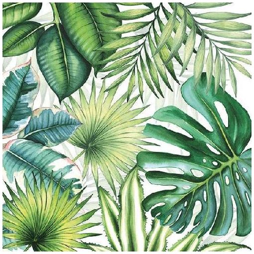 Tropical Leaves papírszalvéta 33x33cm, 20db-os