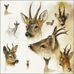 Portraits of Deer papírszalvéta 33x33cm,20db-os