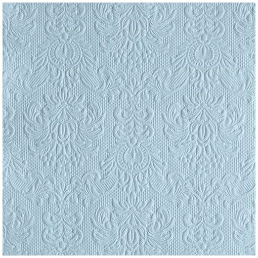 Elegance pale blue dombornyomott papírszalvéta 33x33cm, 15db-os