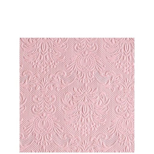 Elegance pastel rose dombornyomott papírszalvéta 25x25cm, 15db-os