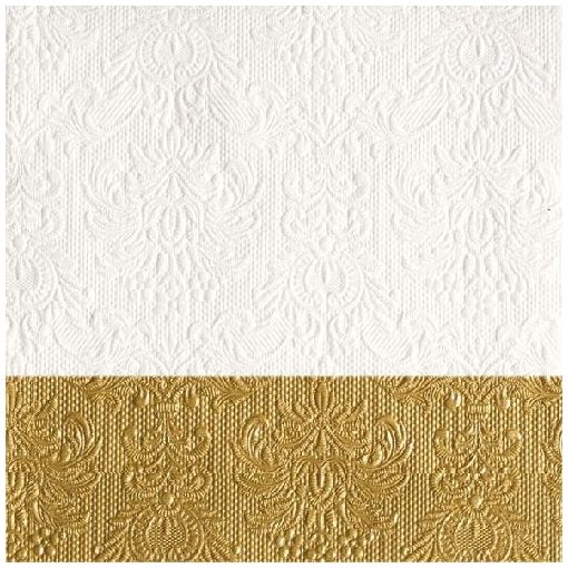 Elegance Dip Gold dombornyomott papírszalvéta 33x33cm,15db-os