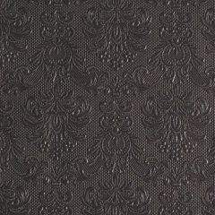   Elegance dark grey dombornyomott papírszalvéta 33x33cm,15db-os