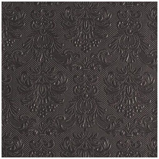 Elegance dark grey dombornyomott papírszalvéta 33x33cm,15db-os