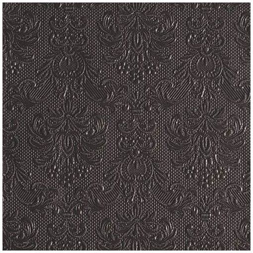 Elegance Dark Grey dombornyomott papírszalvéta 40x40cm, 15db-os