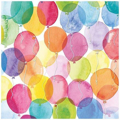 Aquarell Balloons papírszalvéta 33x33cm,20db-os