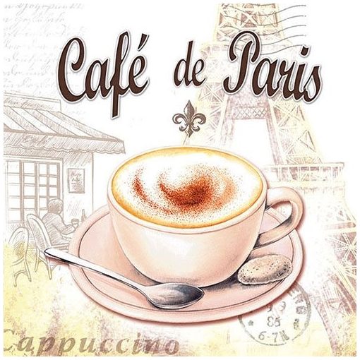 Café De Paris papírszalvéta 33x33cm,20db-os