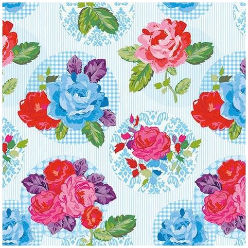 Modern Rose blue papírszalvéta 33x33cm,20db-os