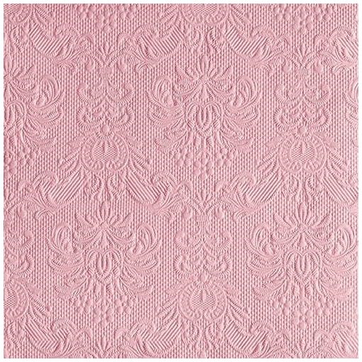 Elegance Pastel Rose dombornyomott papírszalvéta 40x40cm, 15db-os