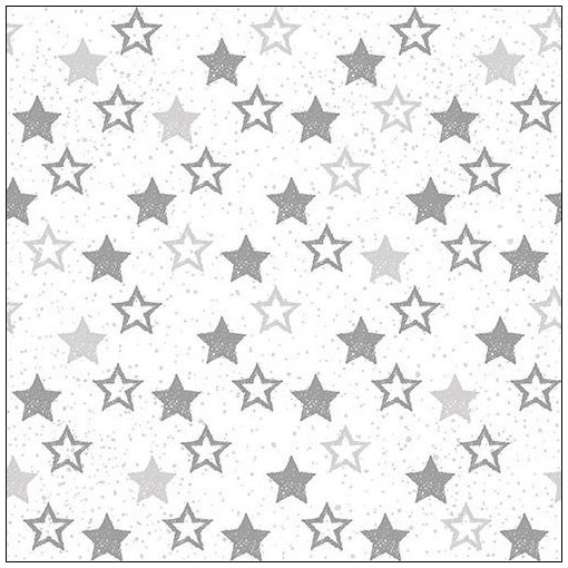 Stars All Over Silver papírszalvéta 33x33cm,20db-os