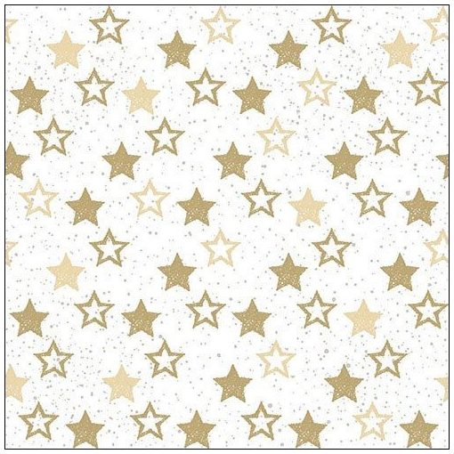 Stars All Over Gold papírszalvéta 33x33cm,20db-os