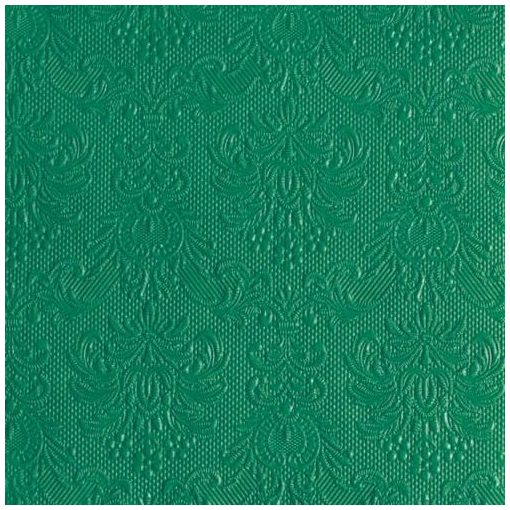 Elegance Ivy Green dombornyomott papírszalvéta 33x33cm, 15db-os