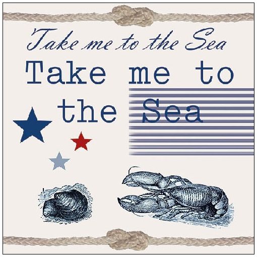 Take Me To The Sea papírszalvéta 33x33cm,20db-os