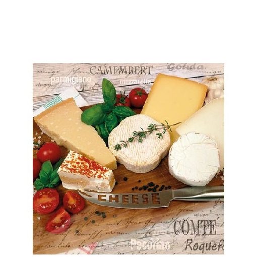 Palette Of Cheeses papírszalvéta 25x25cm, 20db-os