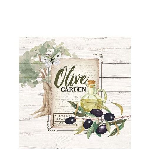 Olive Garden papírszalvéta 25x25cm,20db-os