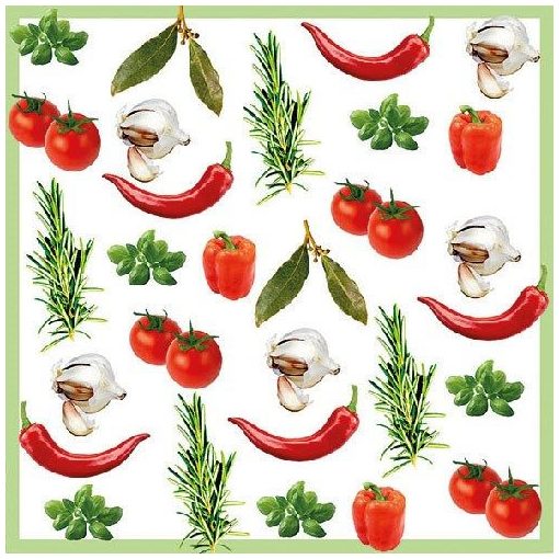 Italian Vegetables papírszalvéta 33x33cm,20db-os