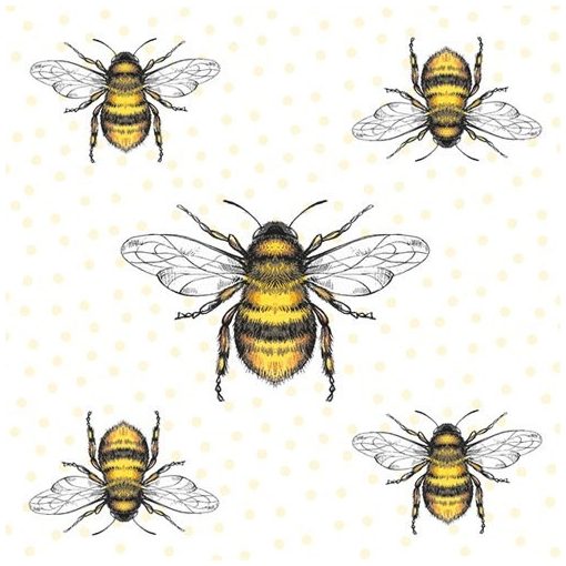 Flying Bees papírszalvéta 33x33cm, 20db-os