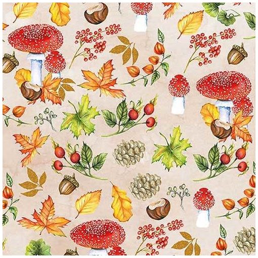 Autumn Pattern papírszalvéta 33x33cm,20db-os