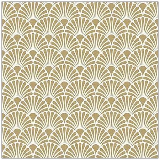 Art Deco Gold White papírszalvéta 33x33cm,20db-os