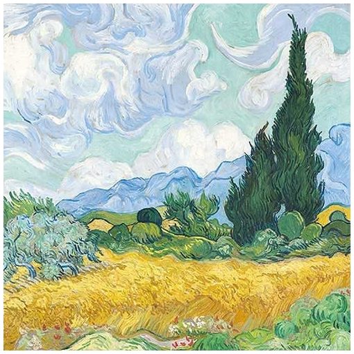 Wheatfield papírszalvéta 33x33cm,20db-os, Van Gogh