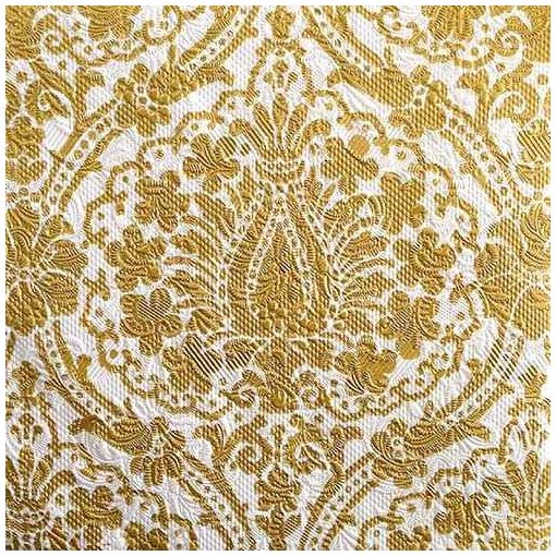 Elegance Jaipur White/Gold dombornyomott papírszalvéta 33x33cm, 15db-os