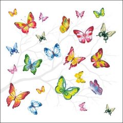 Colorful Butterflies papírszalvéta 33x33cm,20db-os