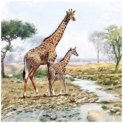 Giraffes papírszalvéta 33x33cm,20db-os