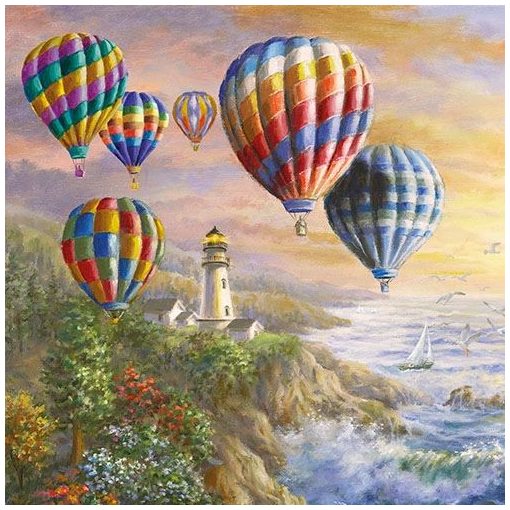 Hot Air Balloons papírszalvéta 33x33cm,20db-os