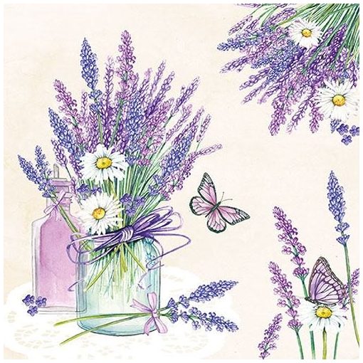 Lavender Jar Cream papírszalvéta 33x33cm,20db-os