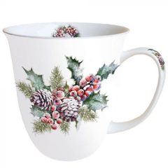 Holly and Berries porcelánbögre 0,4l