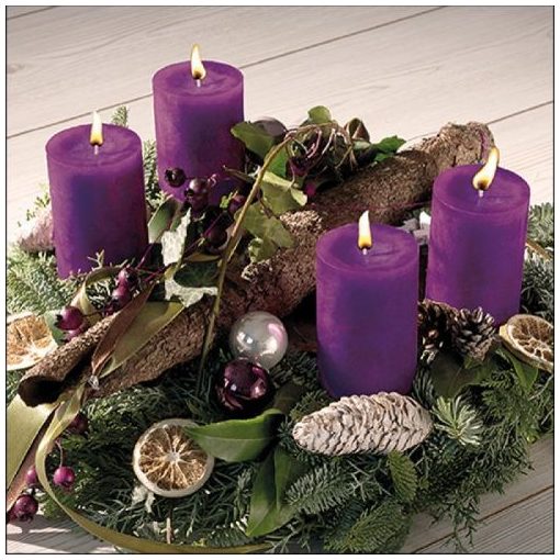 Advent Wreath papírszalvéta 33x33cm, 20db-os