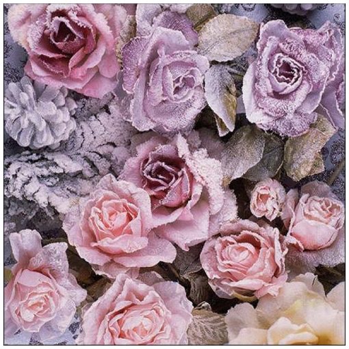 Winter Roses papírszalvéta 33x33cm, 20db-os
