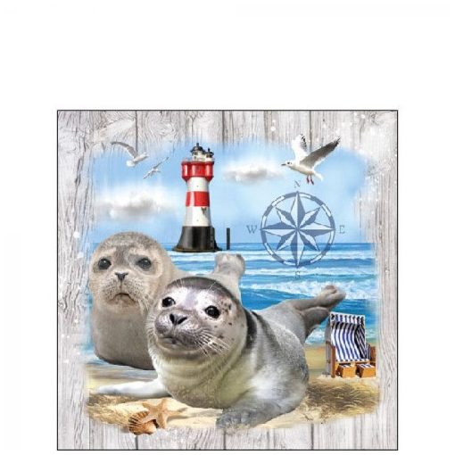 Seal Couple papírszalvéta 25x25cm,20db-os