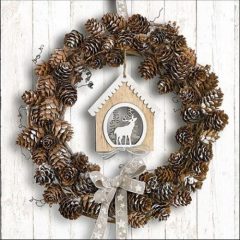 Pine Cone Wreath papírszalvéta 33x33cm, 20db-os