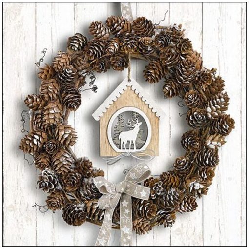 Pine Cone Wreath papírszalvéta 33x33cm, 20db-os