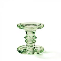 Üveg gyertyatartó 11x11cm, zöld