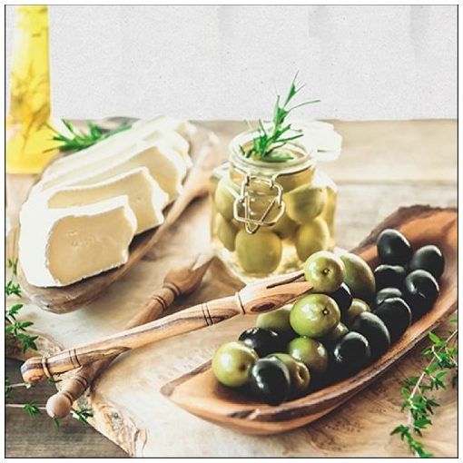 Olives and Cheese papírszalvéta 33x33cm,20db-os