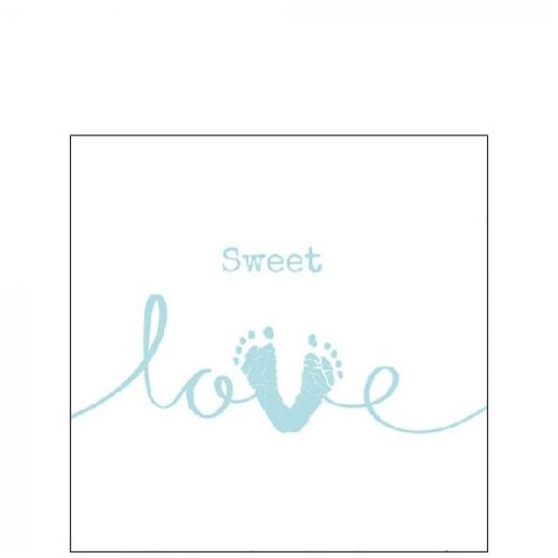 Sweet Love Boy papírszalvéta 25x25cm, 20db-os