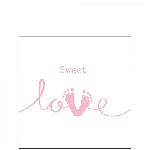 Sweet Love Girl papírszalvéta 25x25cm, 20db-os