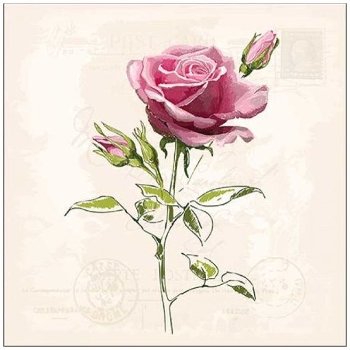 Vintage Rose papírszalvéta 33x33cm,20db-os