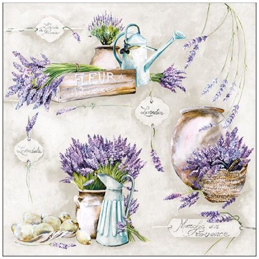 Fleur de Provence papírszalvéta 33x33cm,20db-os