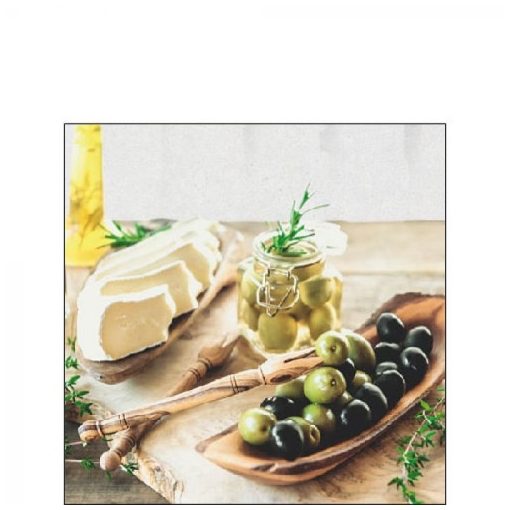 Olives and Cheese papírszalvéta 25x25cm,20db-os