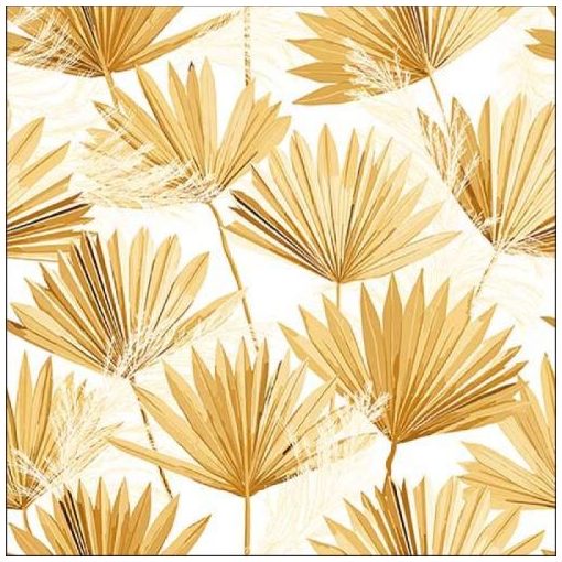 Palm Leaf Gold papírszalvéta 33x33cm,20db-os
