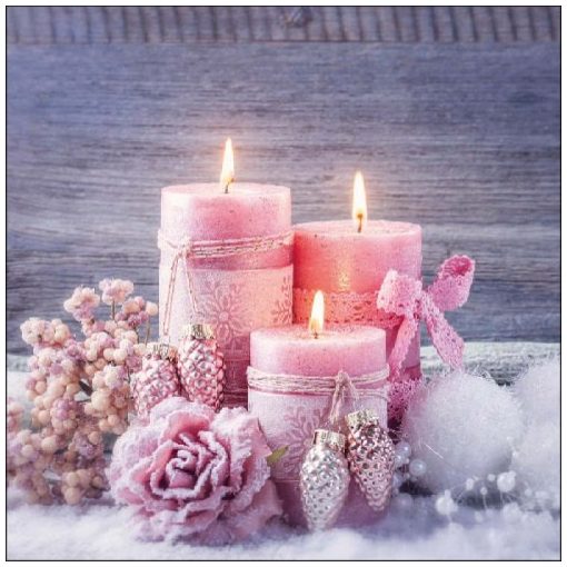 Romantic Candles papírszalvéta 33x33cm, 20db-os